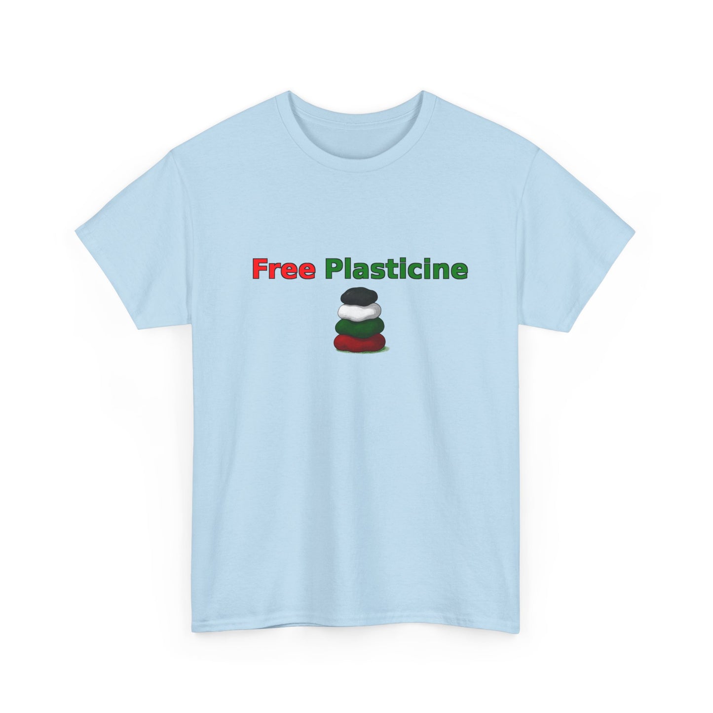 Free Plasticine Flag Colours Unisex Heavy Cotton Tee