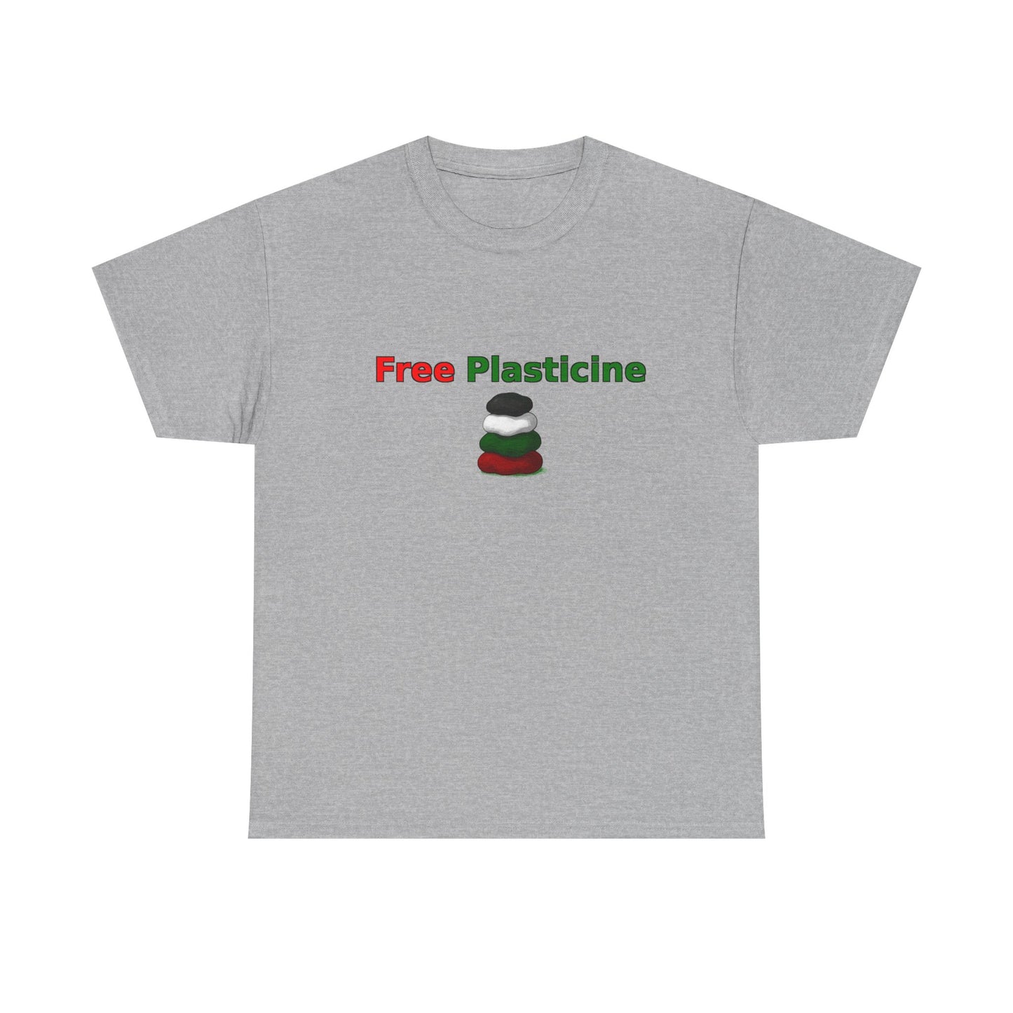 Free Plasticine Flag Colours Unisex Heavy Cotton Tee