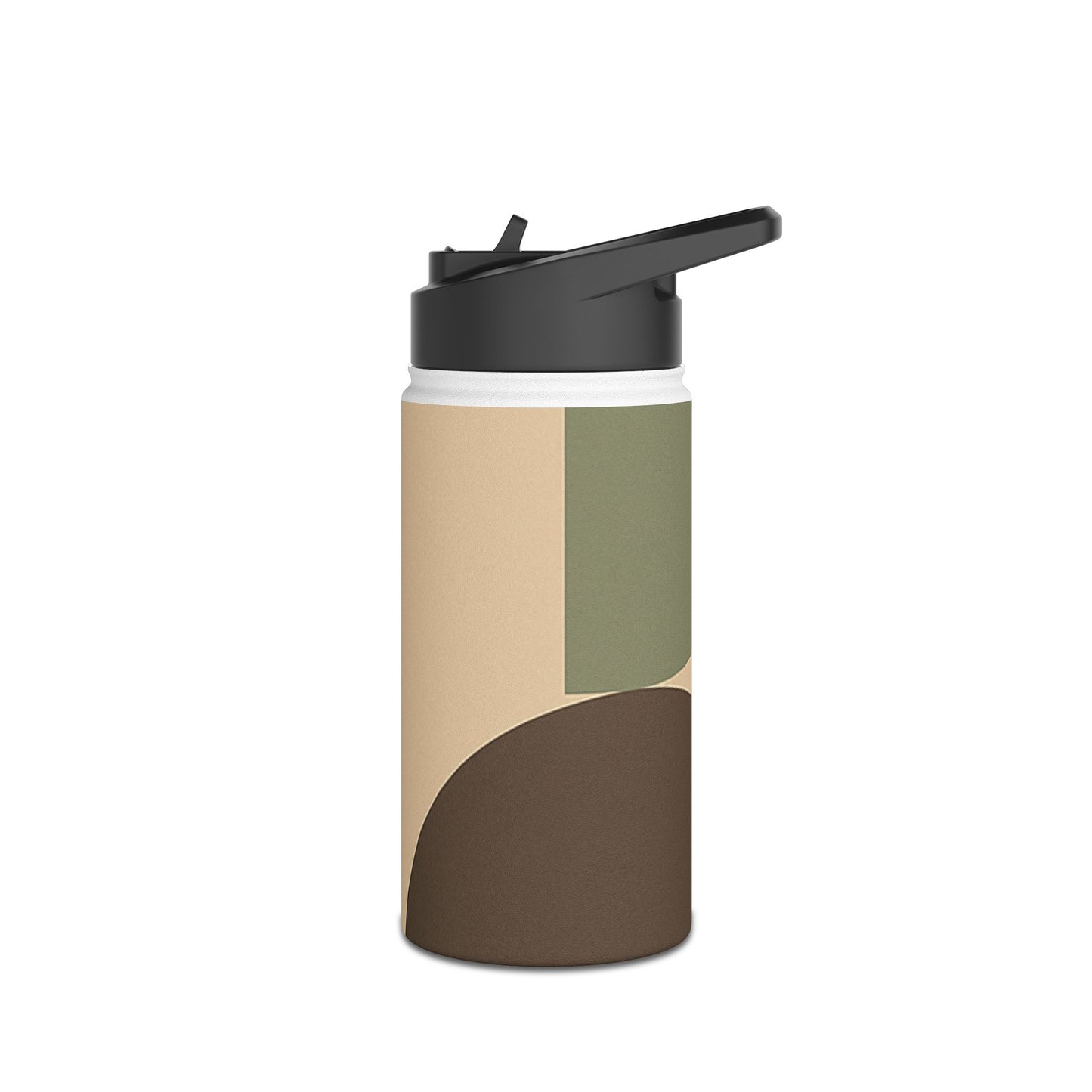 Retro Geometric Stainless Steel Water Bottle