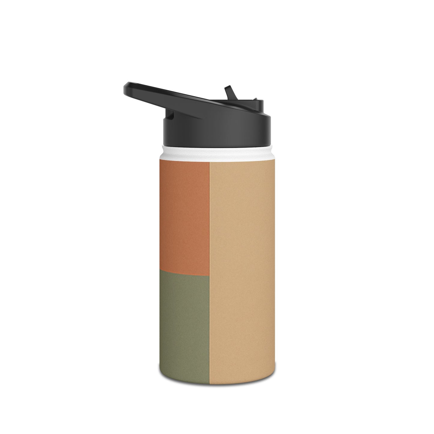 Retro Geometric Stainless Steel Water Bottle