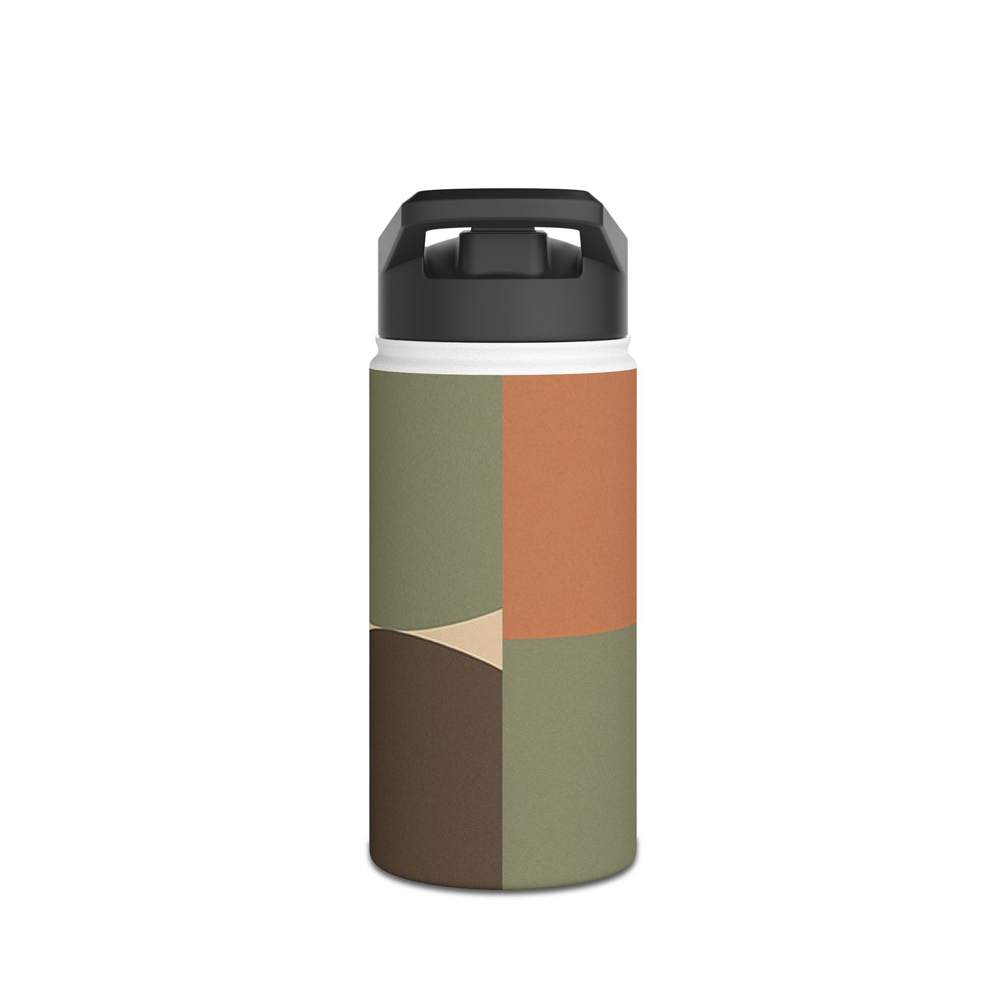 Retro Geometric Stainless Steel Water Bottle