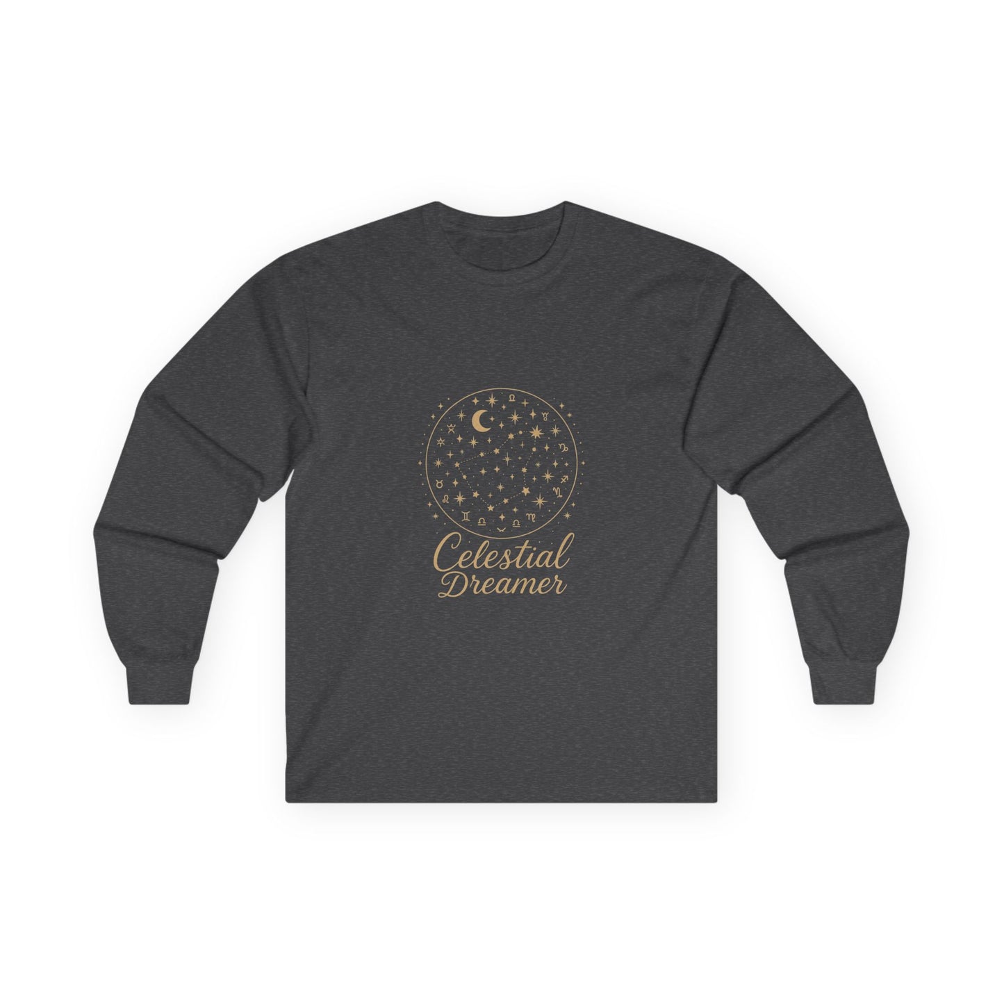 Celestial Dreamer Long Sleeve Tee – Mystic Constellation Graphic Top