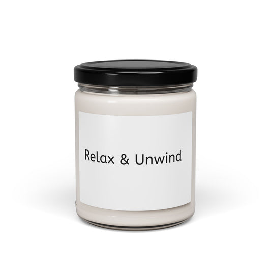 Relax & Unwind Scented Soy Candle, Aromatherapy Candle, Gift for Self-Care, Relaxation, Home Decor, Spa Gift