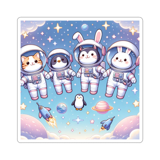 Galactic Animal Friends Sticker Sheet