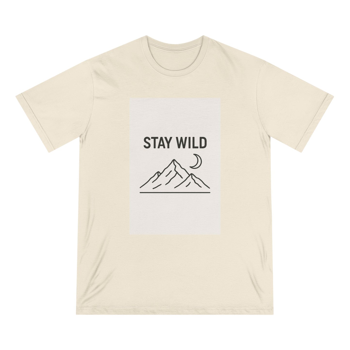 Stay Wild Minimalist Tee – Organic Cotton Nature Graphic T-Shirt