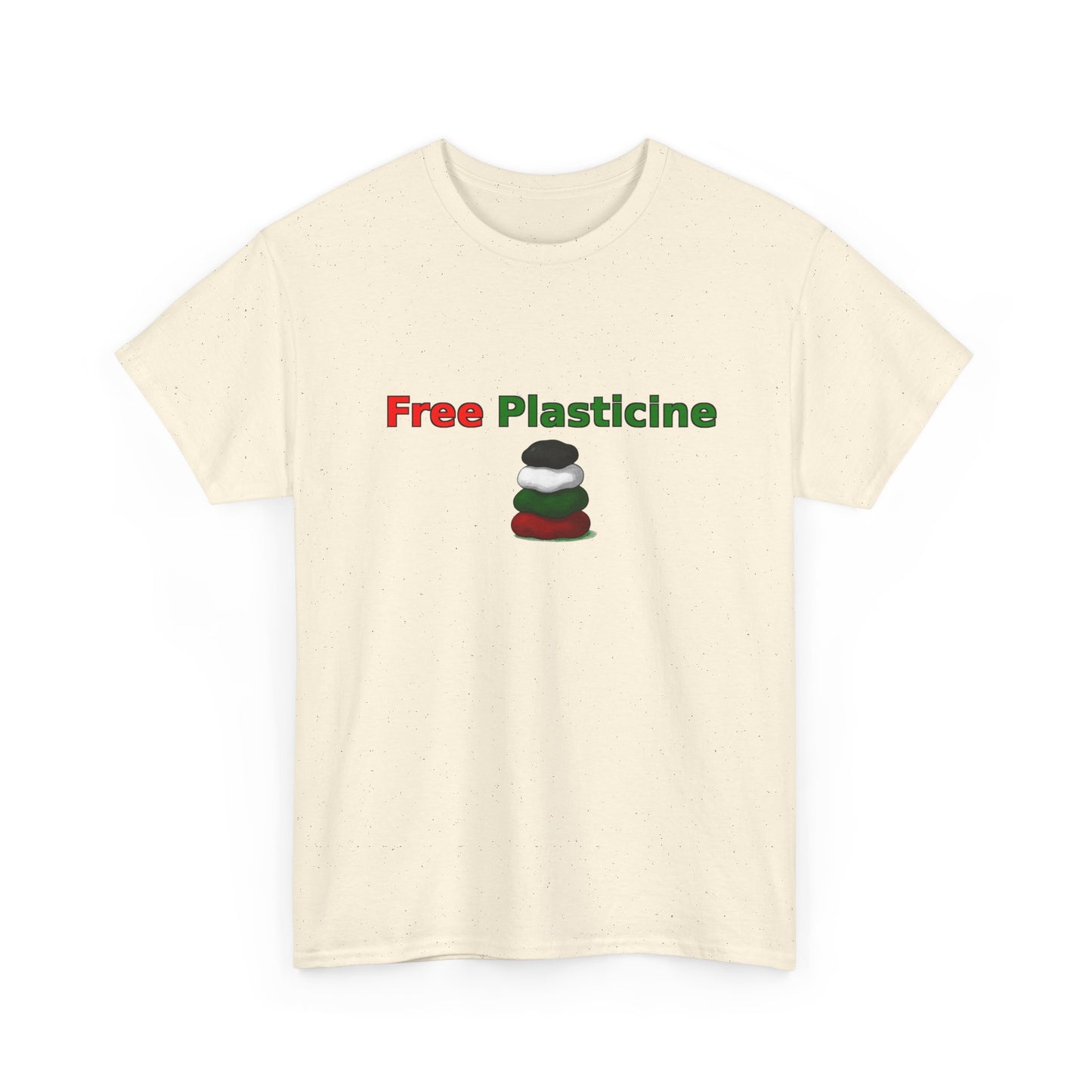Free Plasticine Flag Colours Unisex Heavy Cotton Tee