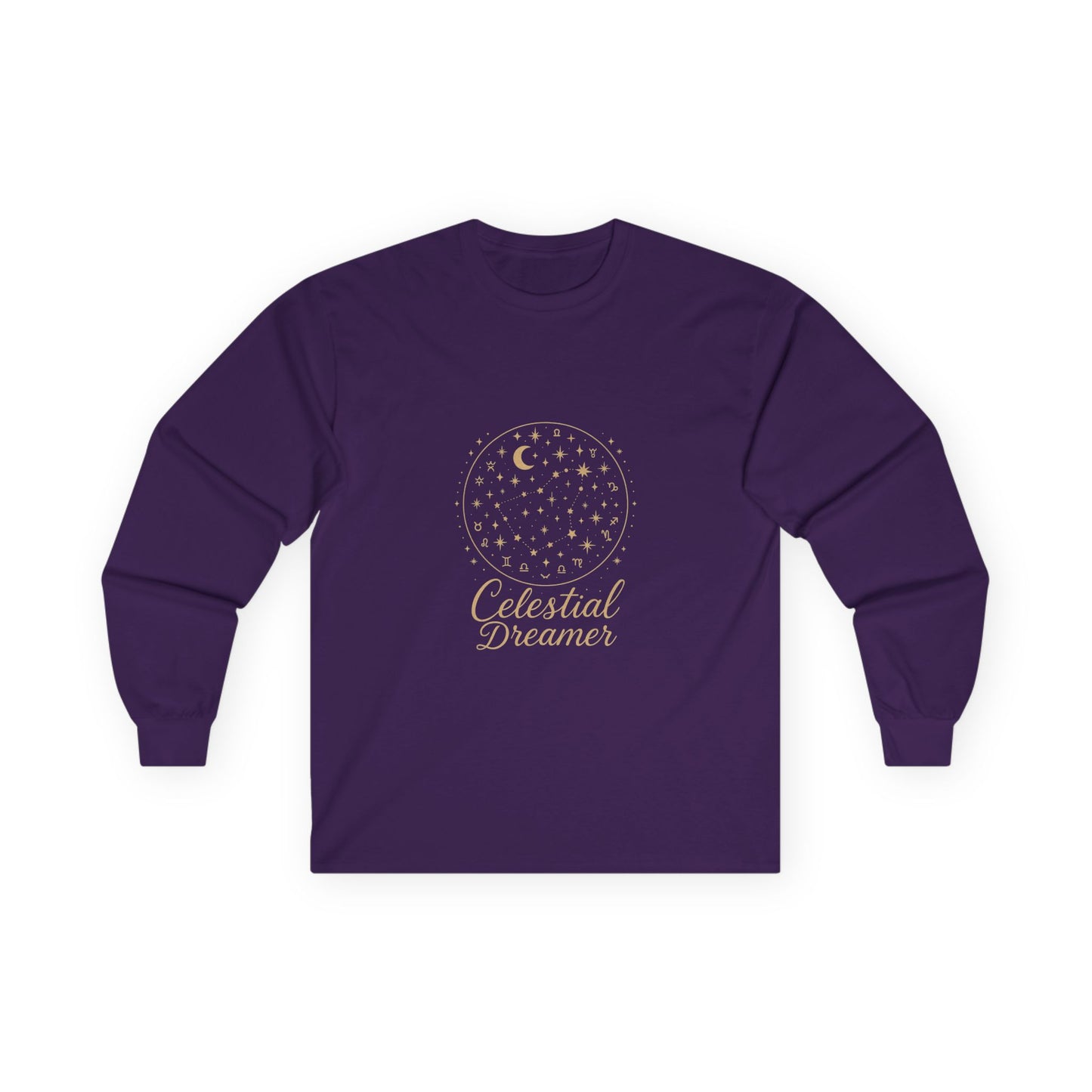 Celestial Dreamer Long Sleeve Tee – Mystic Constellation Graphic Top