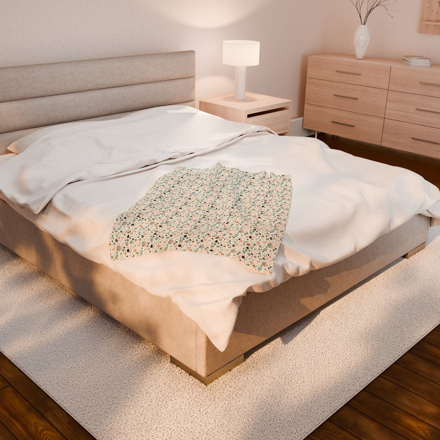 Terrazzo Pattern Velveteen Plush Blanket