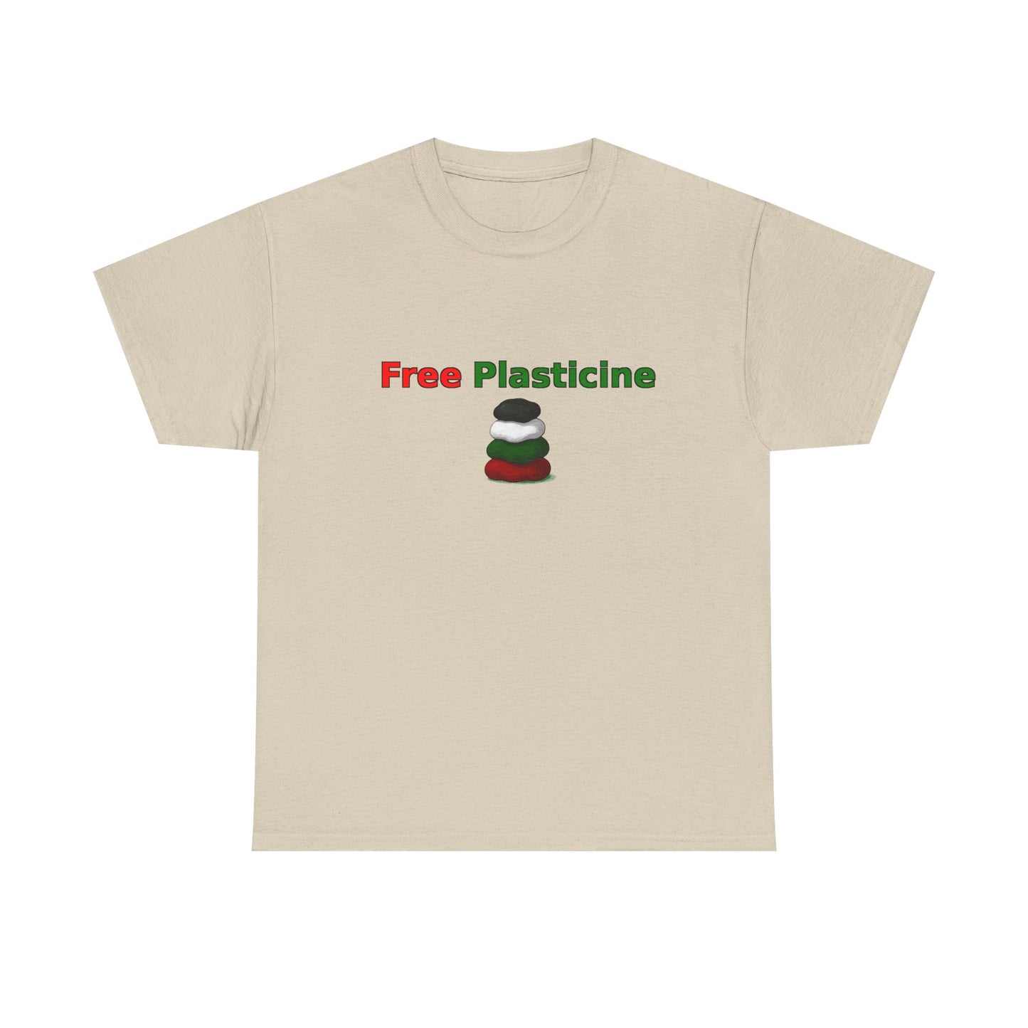 Free Plasticine Flag Colours Unisex Heavy Cotton Tee