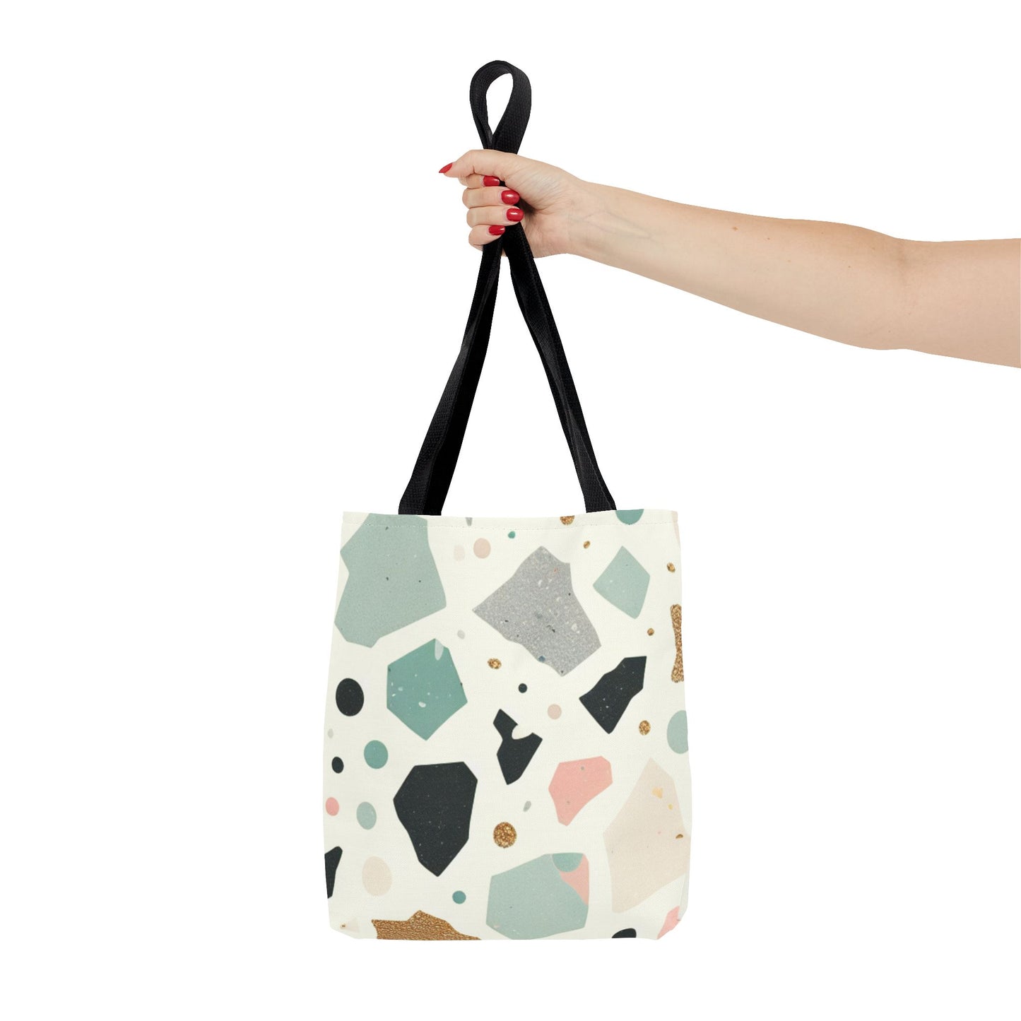 Terrazzo Pattern Tote Bag - Eco-Friendly Canvas Bag
