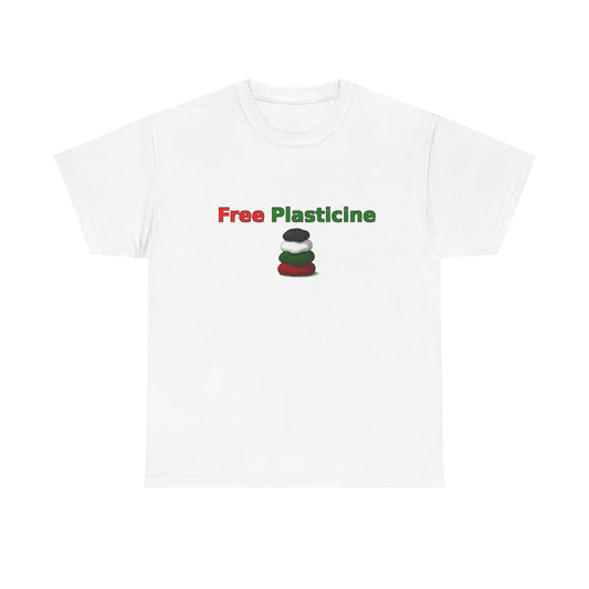 Free Plasticine Flag Colours Unisex Heavy Cotton Tee