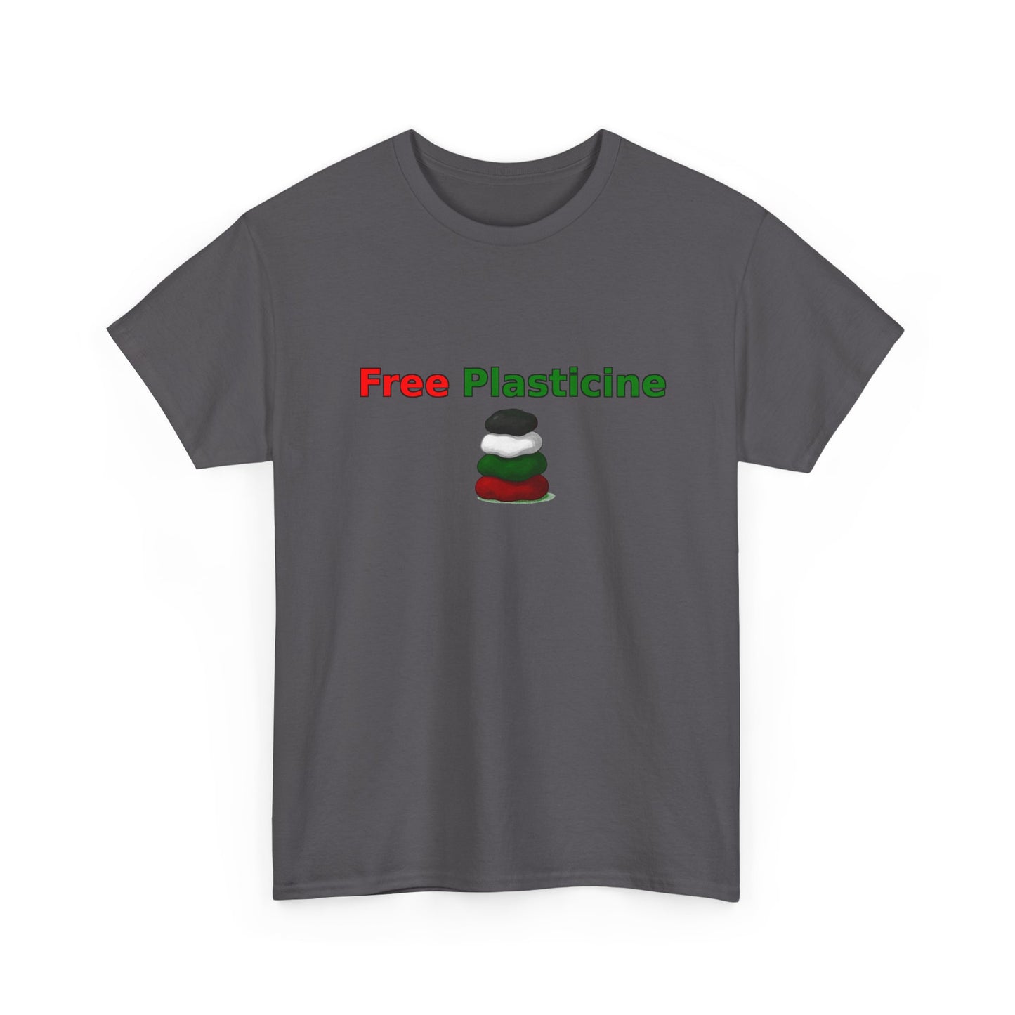 Free Plasticine Flag Colours Unisex Heavy Cotton Tee