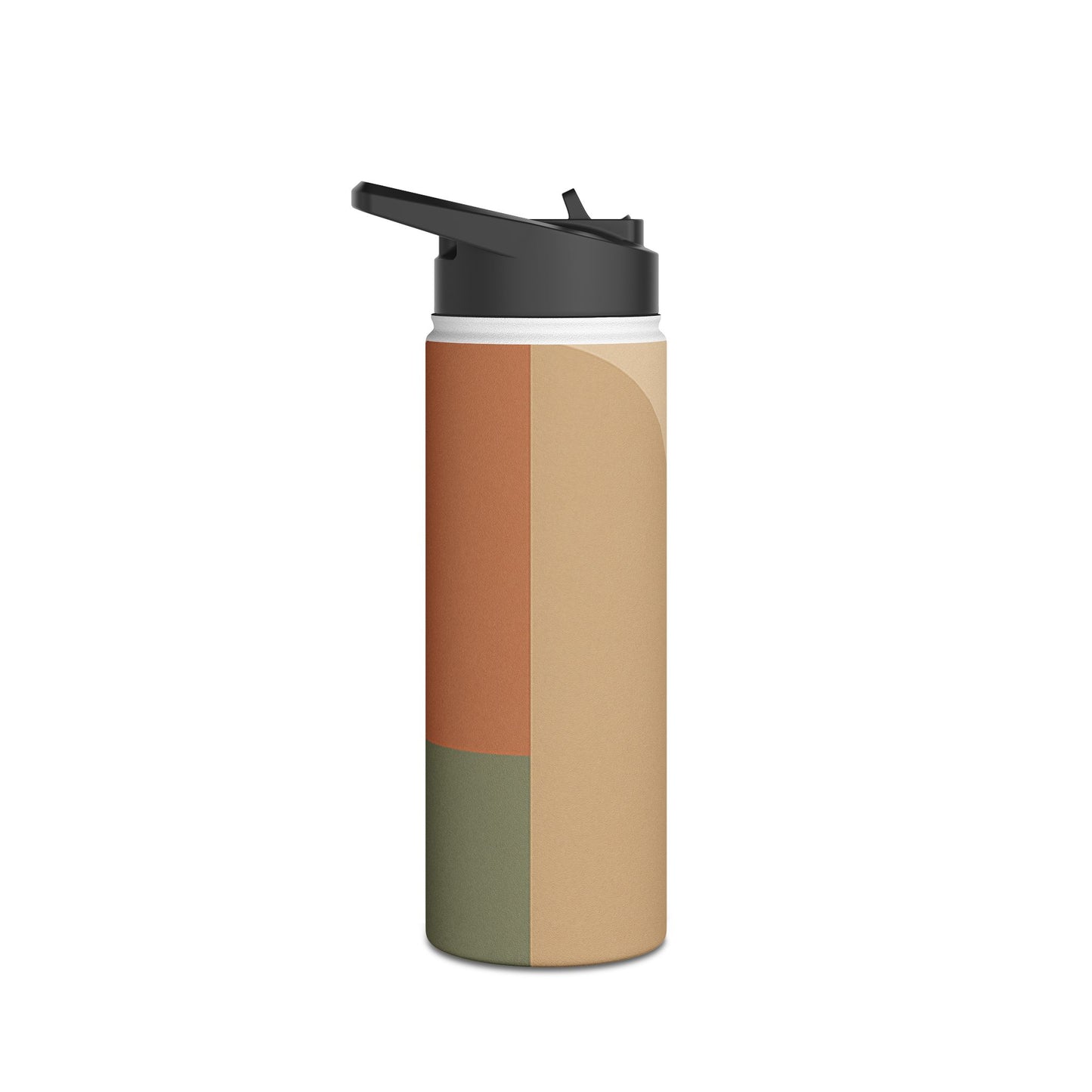 Retro Geometric Stainless Steel Water Bottle