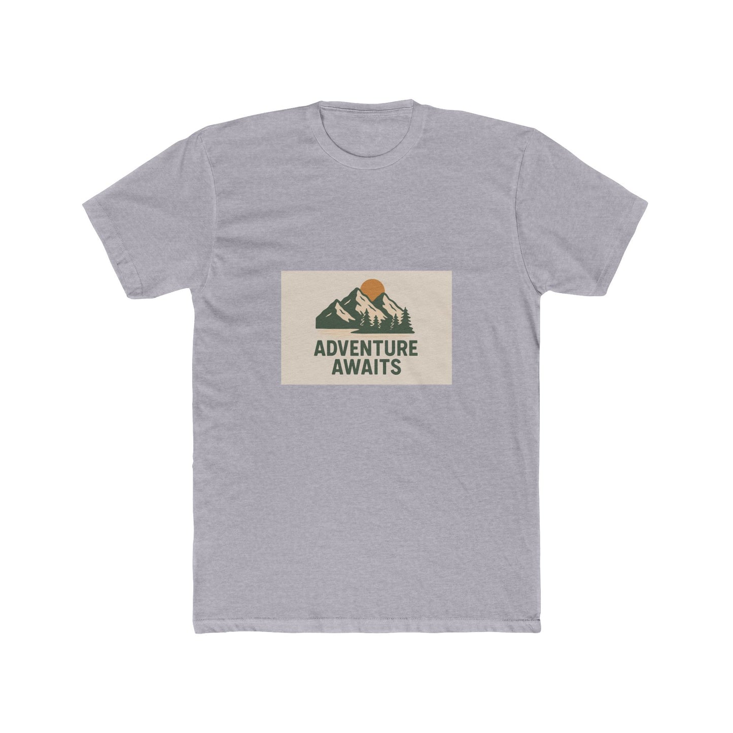 Adventure Awaits Unisex Cotton Crew Tee – Nature Lover's Graphic T-Shirt