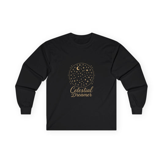 Celestial Dreamer Long Sleeve Tee – Mystic Constellation Graphic Top