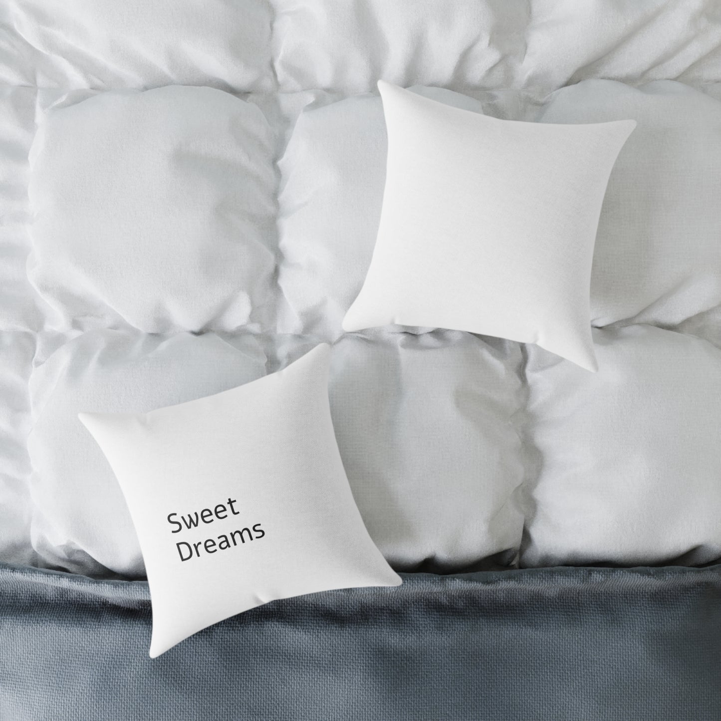 Sweet Dreams Poly Canvas Pillow, Cozy Home Decor, Perfect Gift for Homeowners, Bedroom Accessory, Relaxation Decor