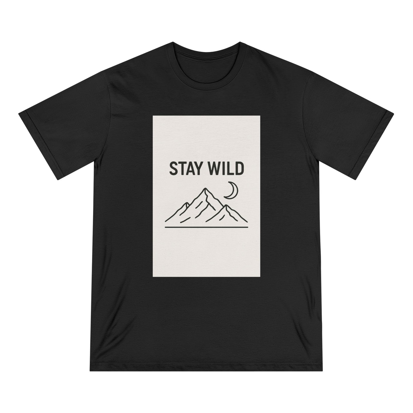 Stay Wild Minimalist Tee – Organic Cotton Nature Graphic T-Shirt