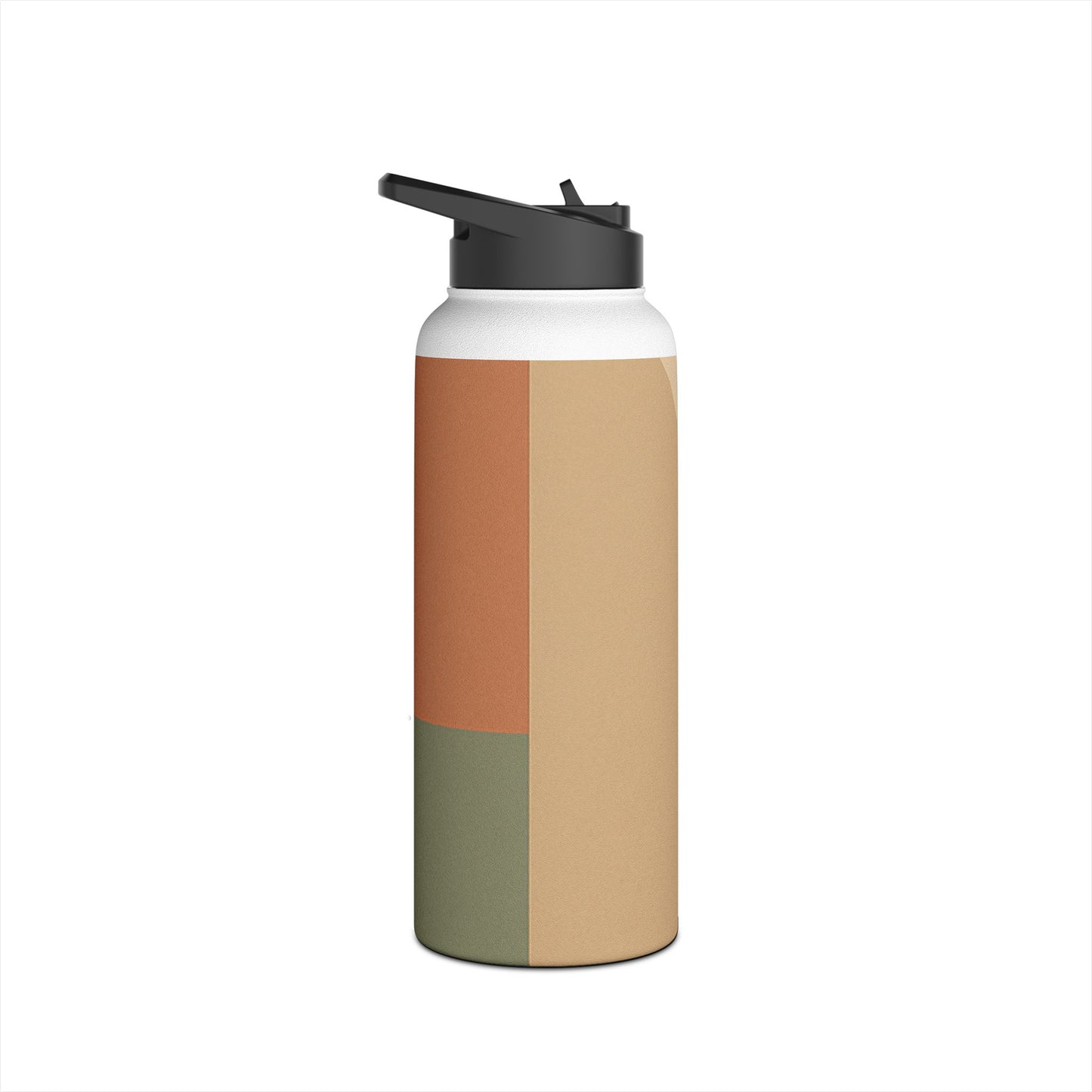 Retro Geometric Stainless Steel Water Bottle