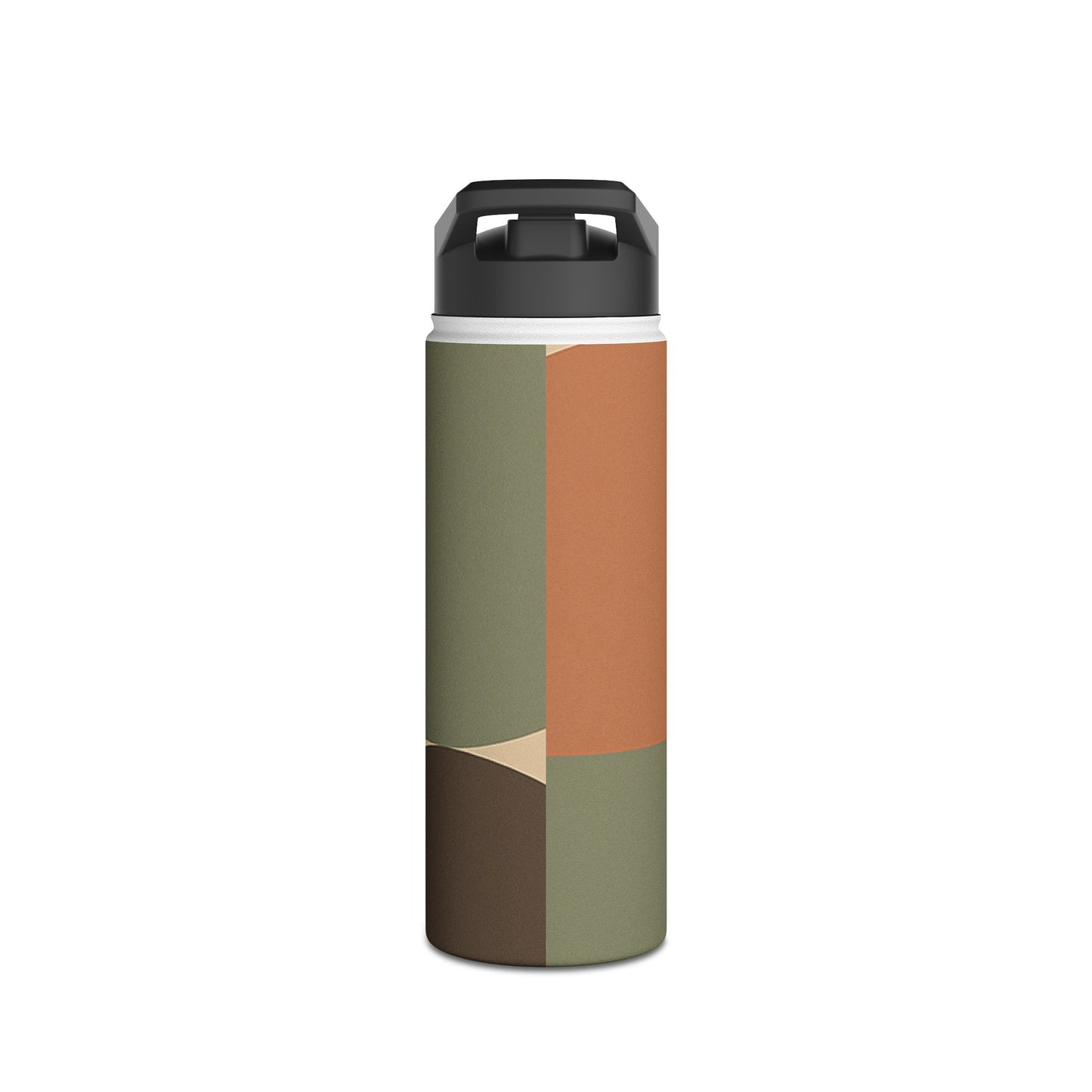 Retro Geometric Stainless Steel Water Bottle