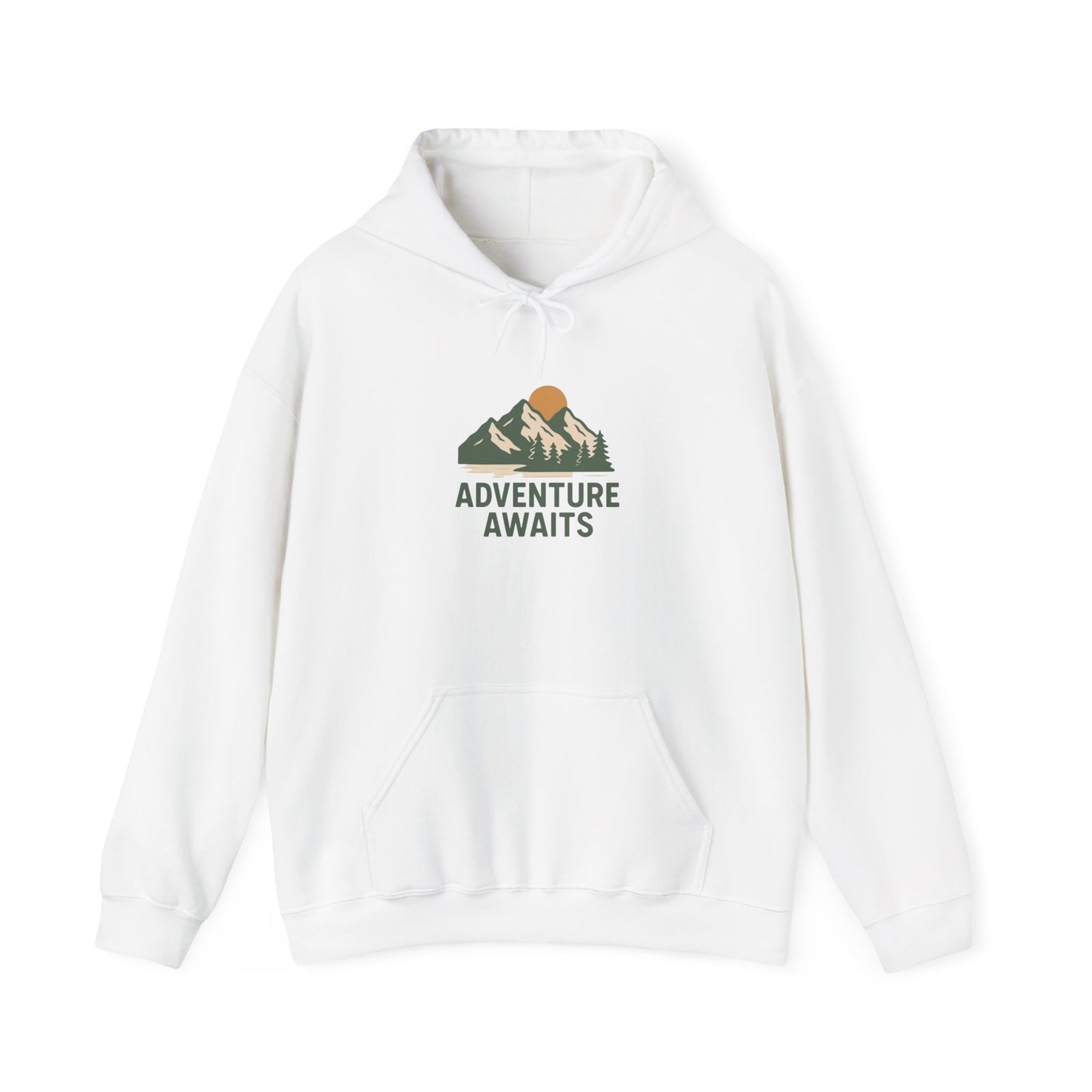 Adventure Awaits Unisex Hoodie, Cozy Outdoor Sweatshirt, Camping Gift, Hiking Apparel, Travel Essential, Nature Lover's Gear