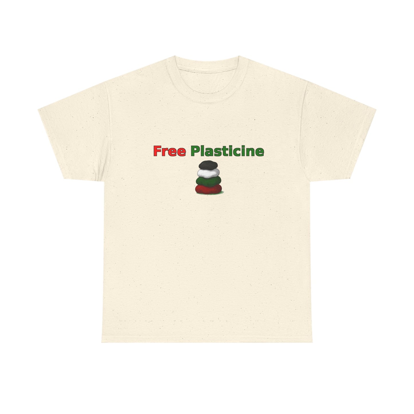 Free Plasticine Flag Colours Unisex Heavy Cotton Tee