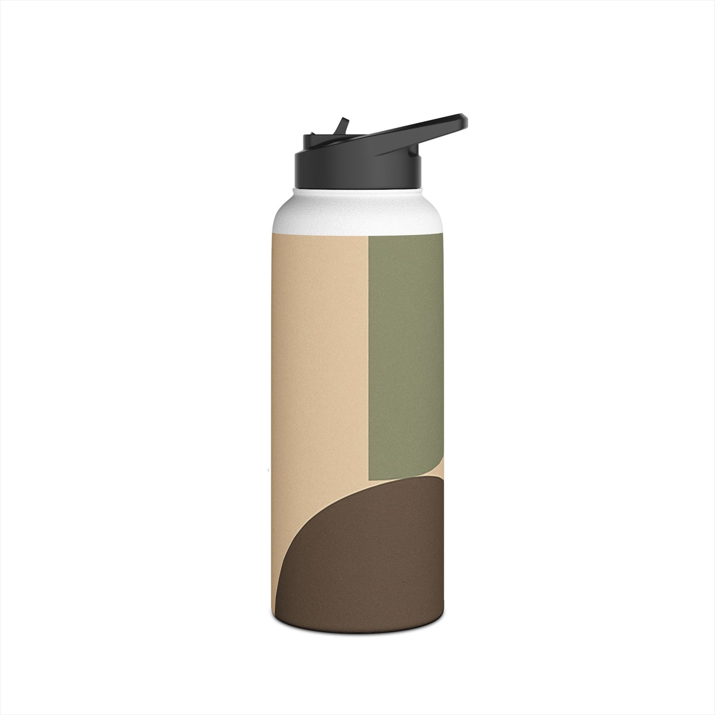 Retro Geometric Stainless Steel Water Bottle