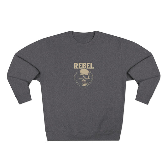 Rebel Skull Crewneck Sweatshirt – Punk Aesthetic Unisex Graphic Sweater