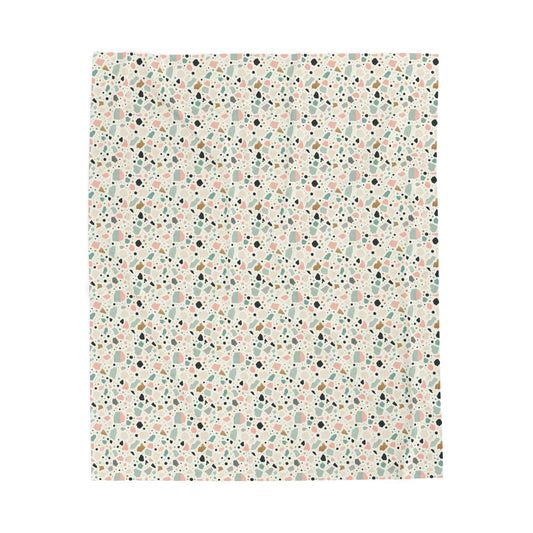 Terrazzo Pattern Velveteen Plush Blanket