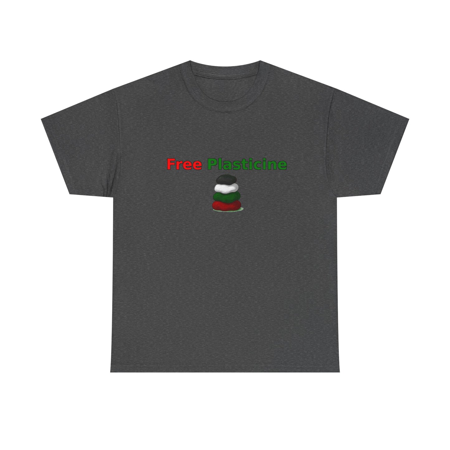 Free Plasticine Flag Colours Unisex Heavy Cotton Tee