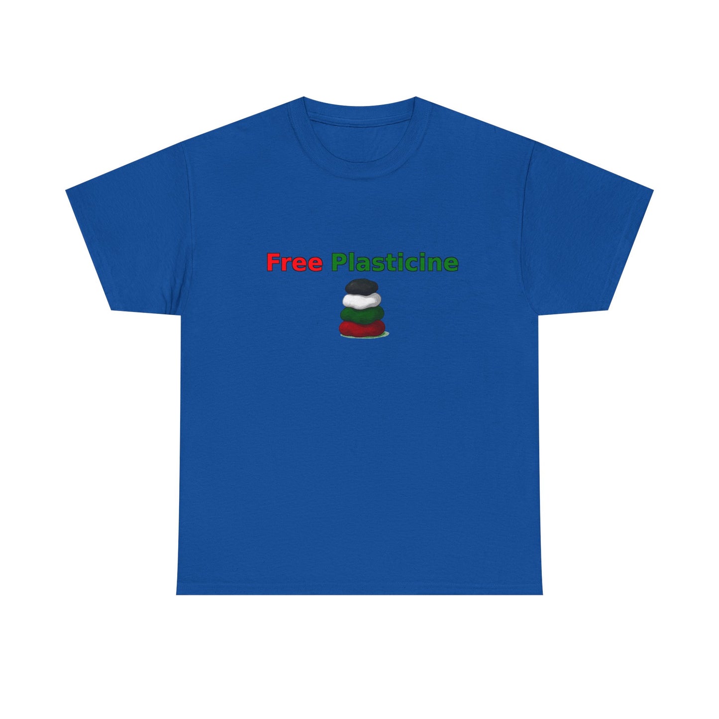 Free Plasticine Flag Colours Unisex Heavy Cotton Tee