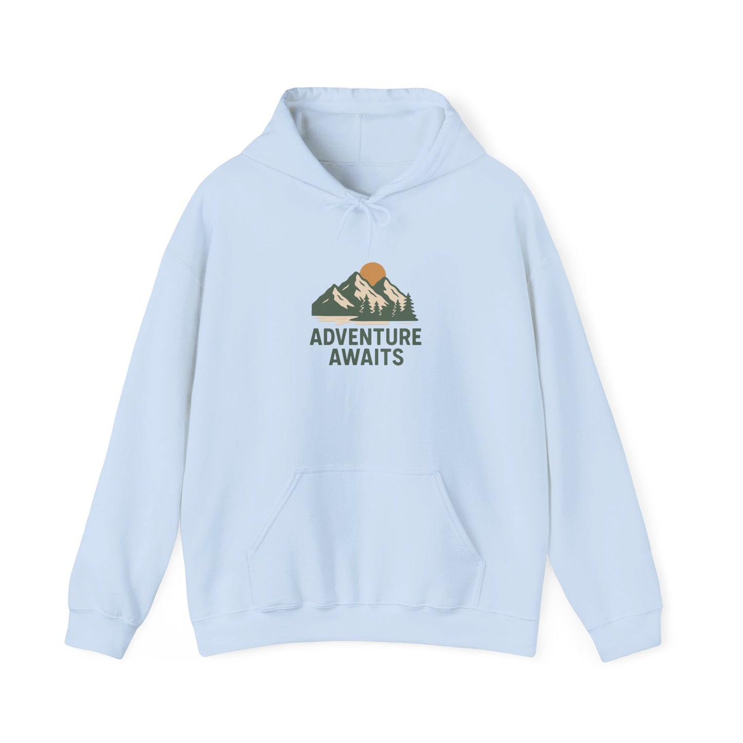Adventure Awaits Unisex Hoodie, Cozy Outdoor Sweatshirt, Camping Gift, Hiking Apparel, Travel Essential, Nature Lover's Gear