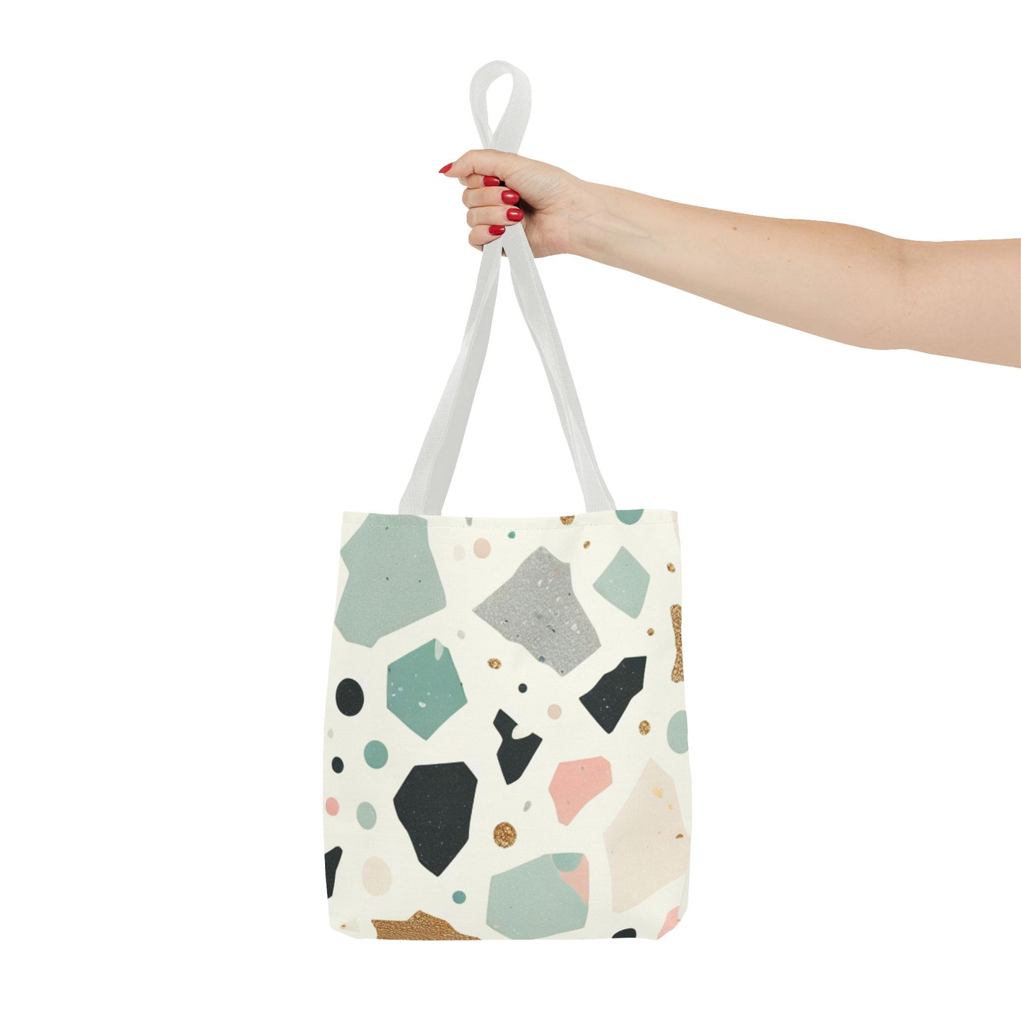 Terrazzo Pattern Tote Bag - Eco-Friendly Canvas Bag