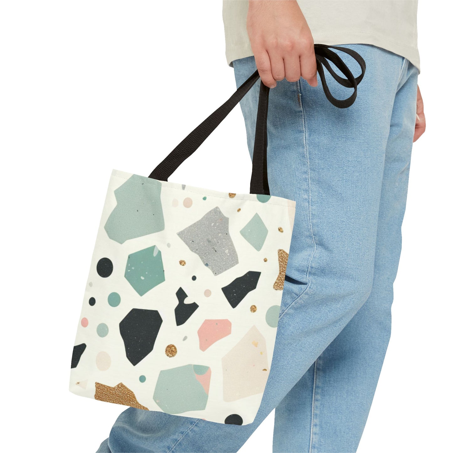 Terrazzo Pattern Tote Bag - Eco-Friendly Canvas Bag