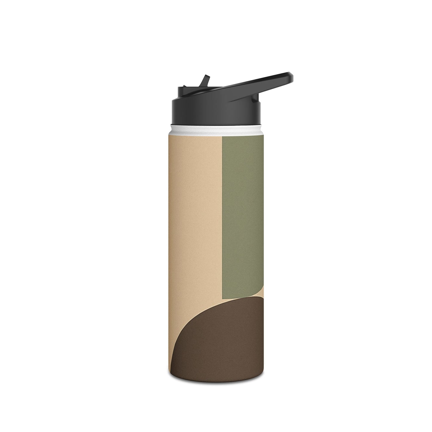 Retro Geometric Stainless Steel Water Bottle