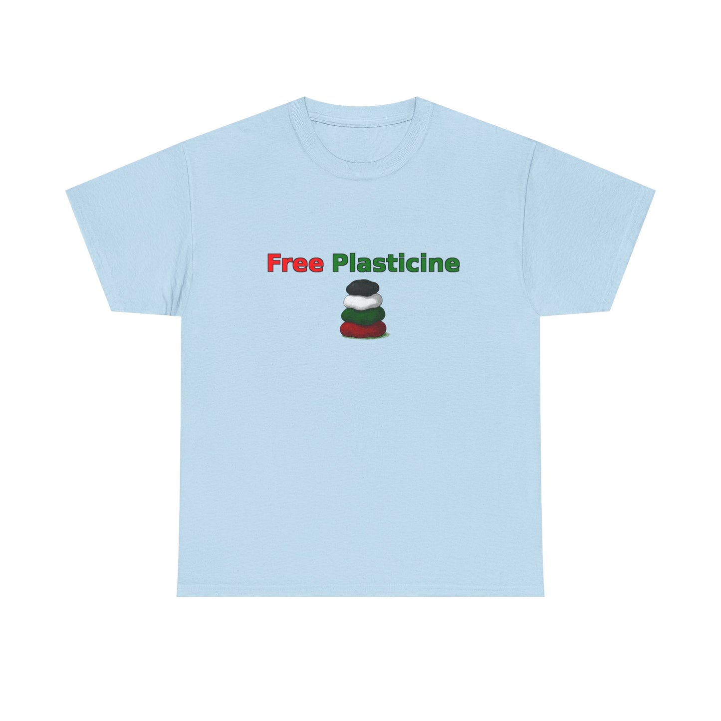 Free Plasticine Flag Colours Unisex Heavy Cotton Tee