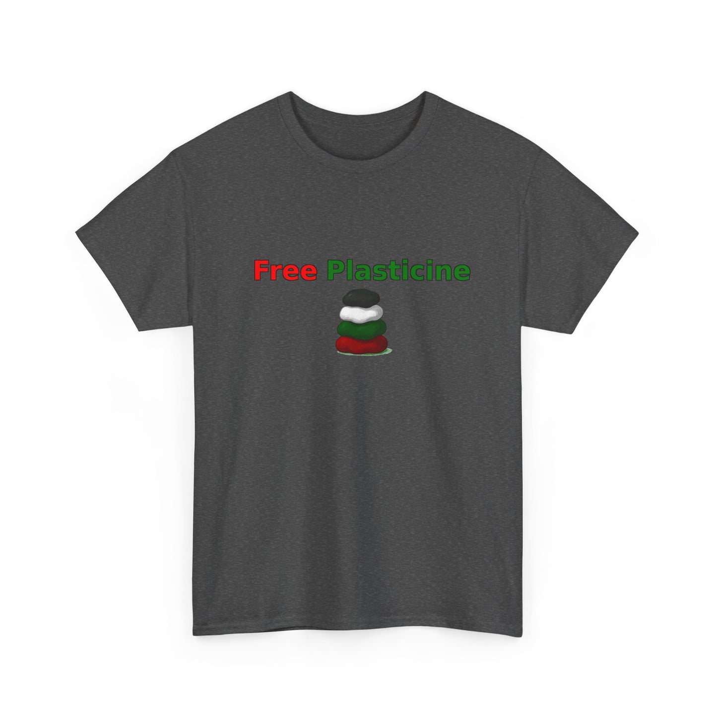 Free Plasticine Flag Colours Unisex Heavy Cotton Tee