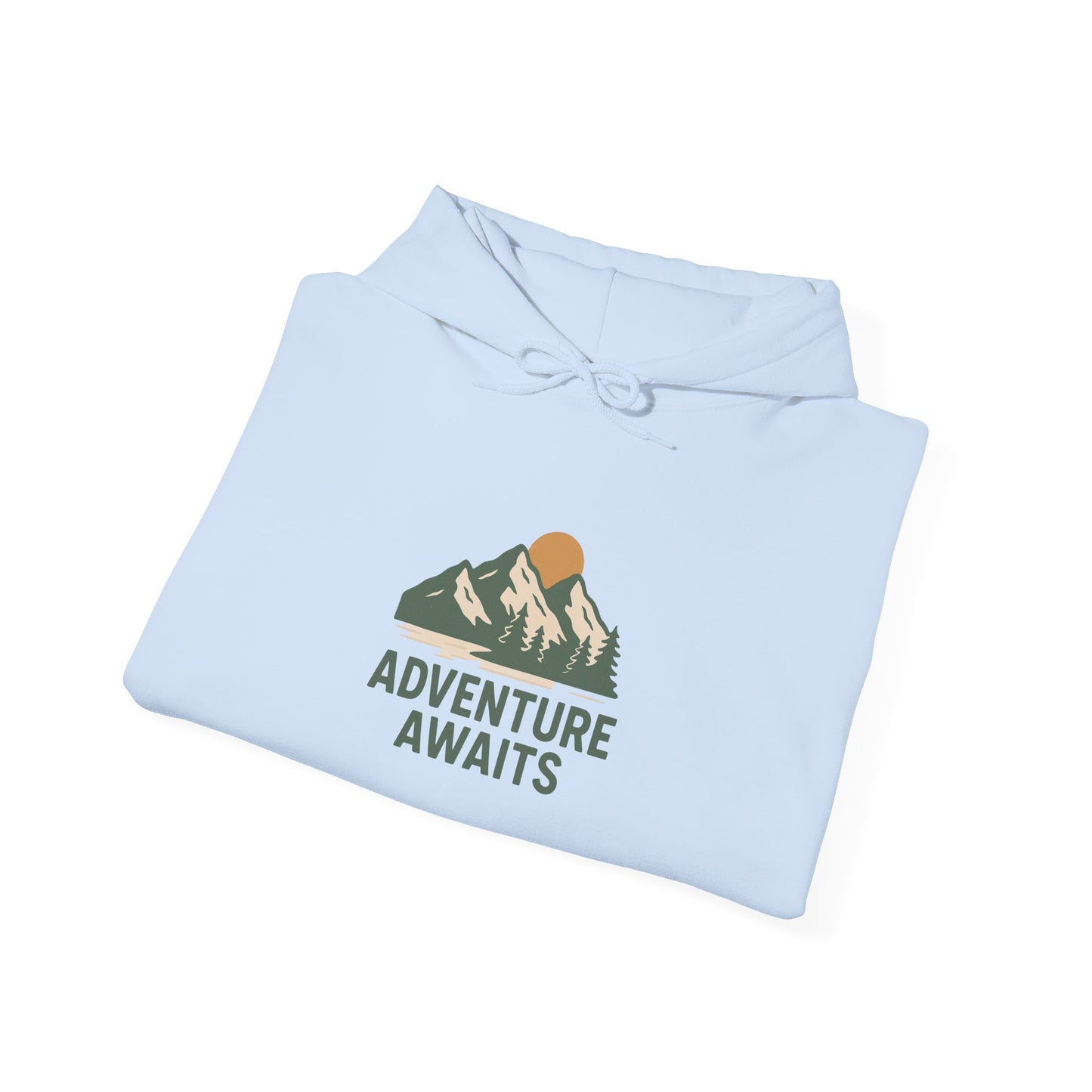 Adventure Awaits Unisex Hoodie, Cozy Outdoor Sweatshirt, Camping Gift, Hiking Apparel, Travel Essential, Nature Lover's Gear