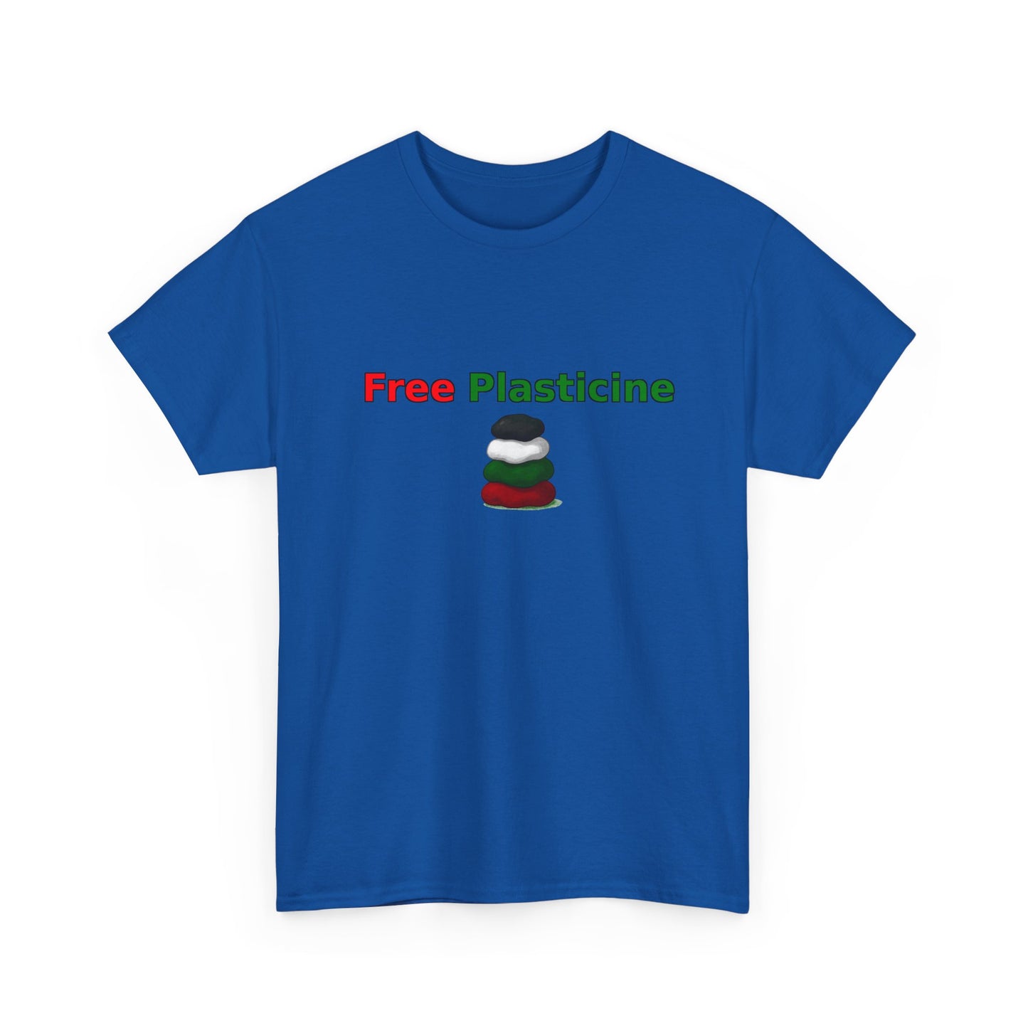 Free Plasticine Flag Colours Unisex Heavy Cotton Tee
