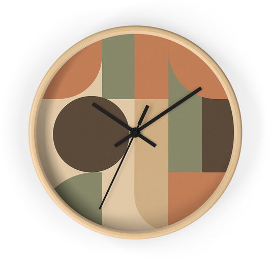Modern Geometric Wall Clock, Boho Decor, Home Office Wall Art, Gift for Her, Minimalist Design