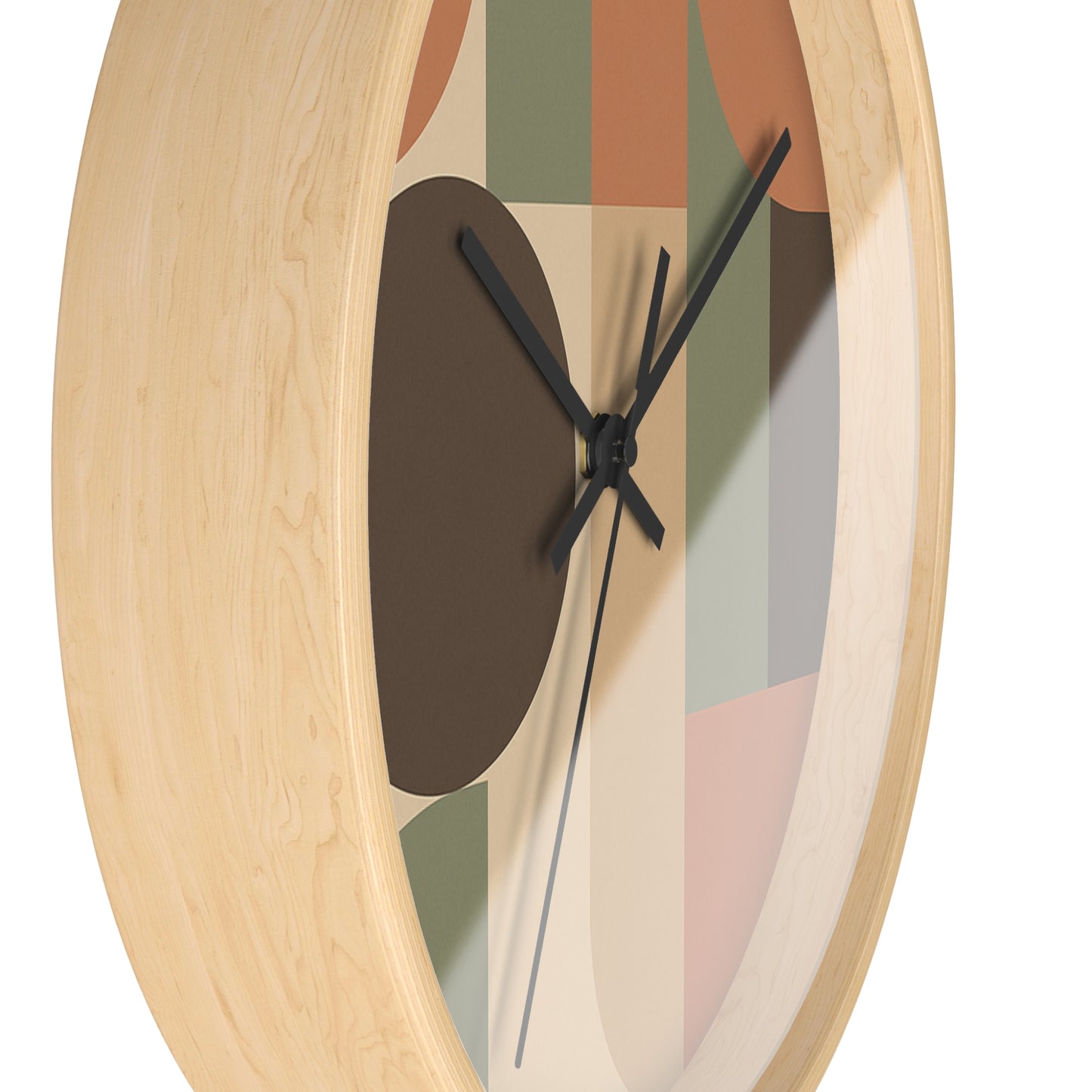 Modern Geometric Wall Clock, Boho Decor, Home Office Wall Art, Gift for Her, Minimalist Design
