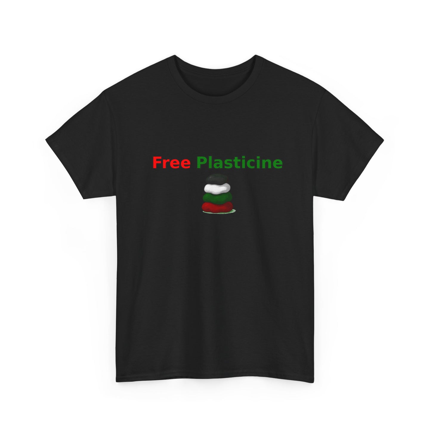 Free Plasticine Flag Colours Unisex Heavy Cotton Tee