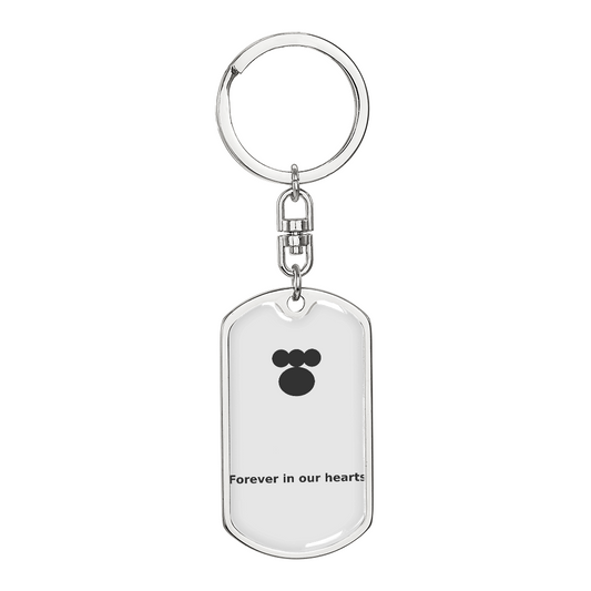 Custom Dog Tag Keychain – Forever in Our Hearts