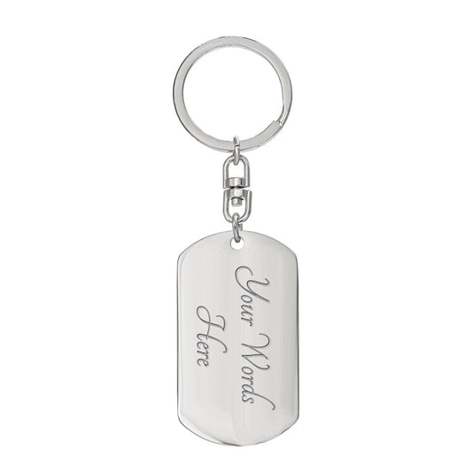 Custom Dog Tag Keychain – Forever in Our Hearts