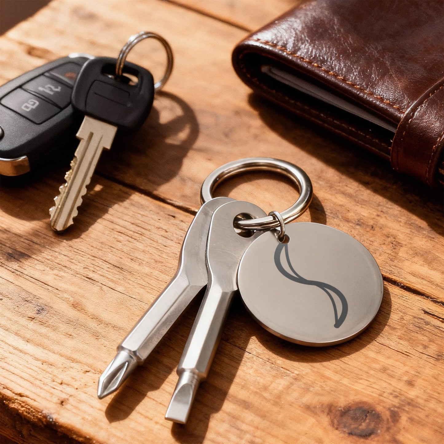 Elegant Swirl Screwdriver Keychain