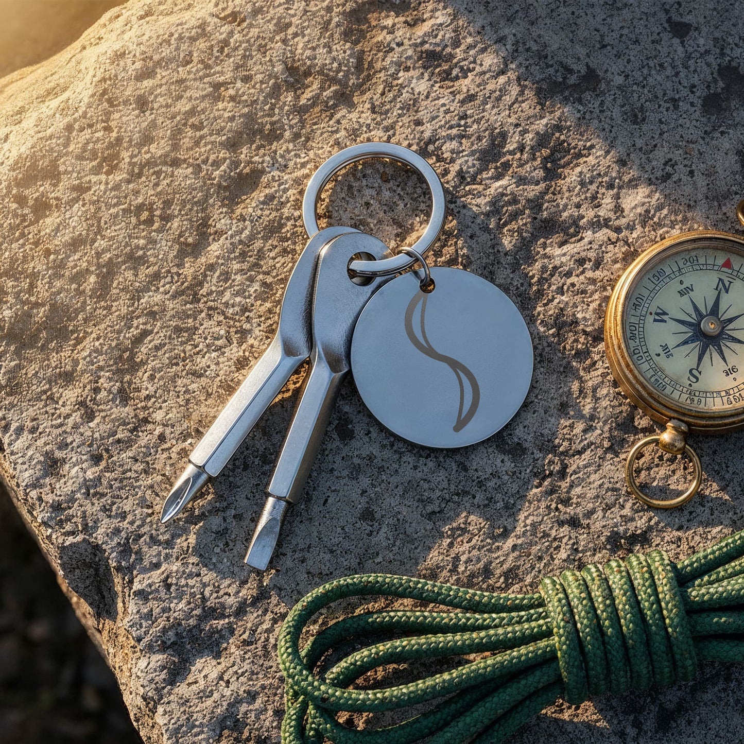 Elegant Swirl Screwdriver Keychain