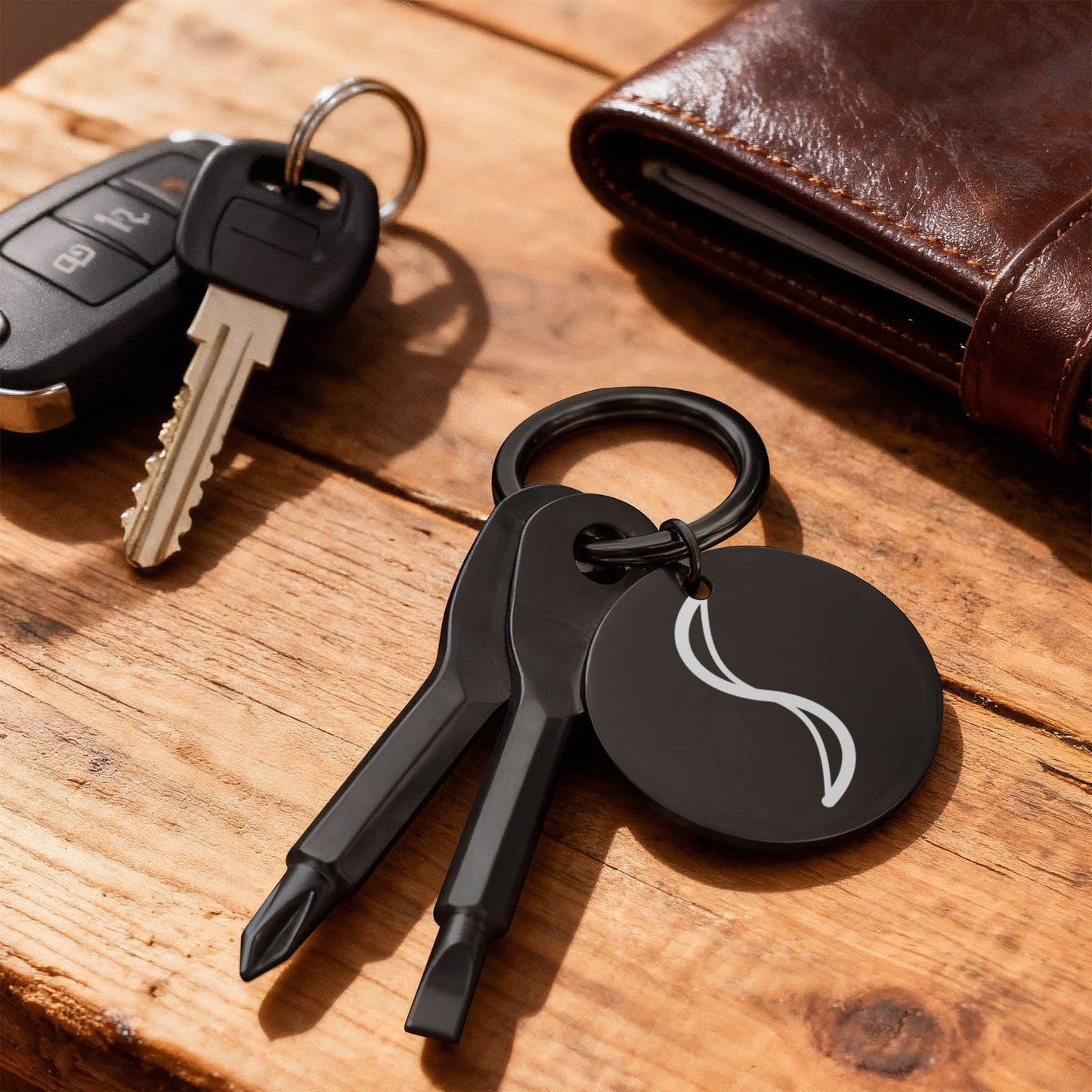 Elegant Swirl Screwdriver Keychain