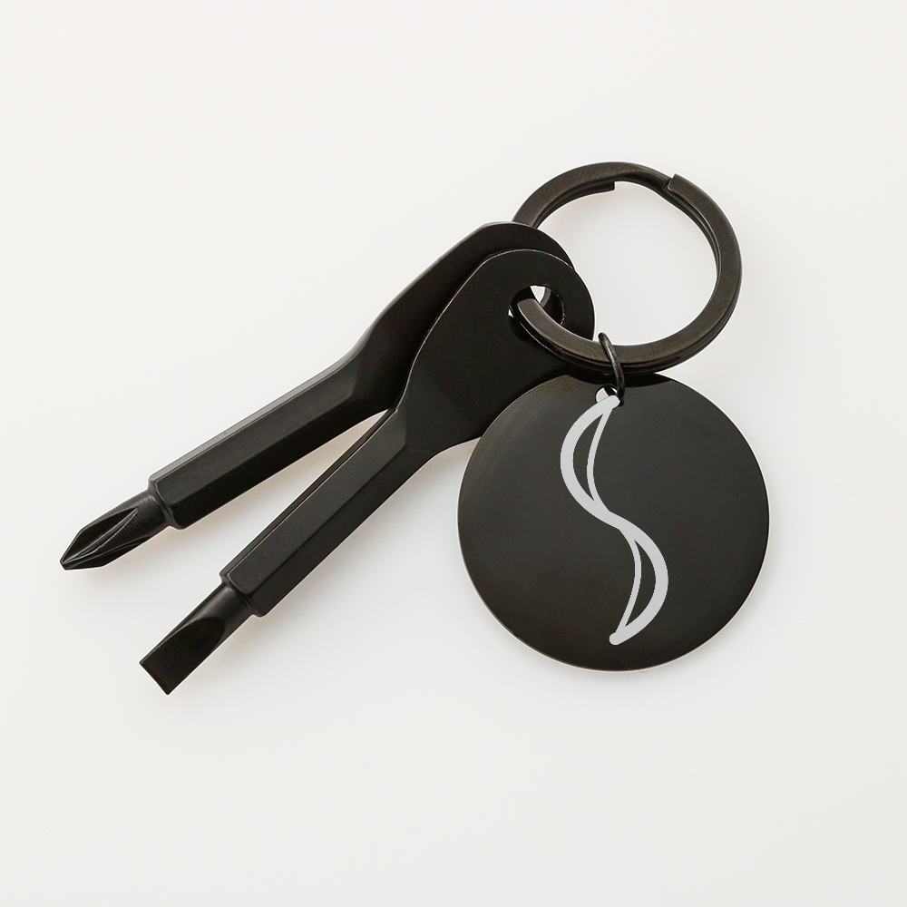 Elegant Swirl Screwdriver Keychain