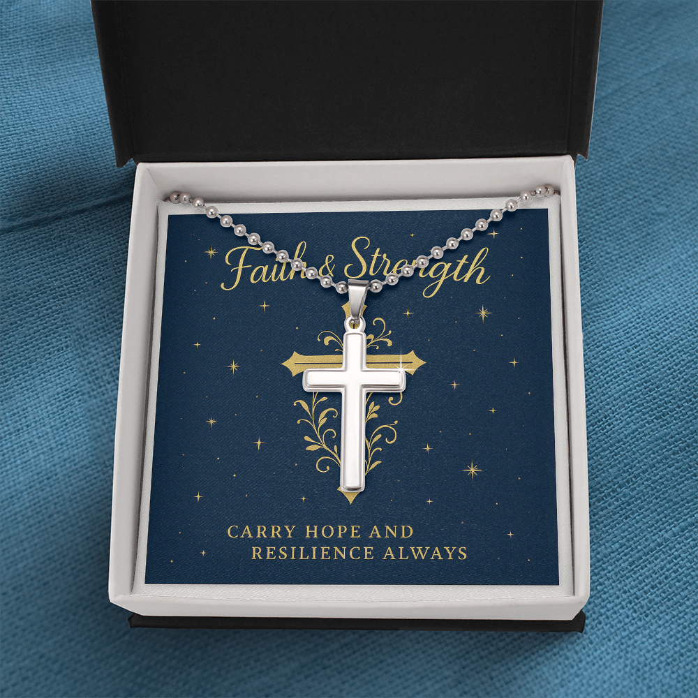 Faith & Strength Artisan Cross Necklace