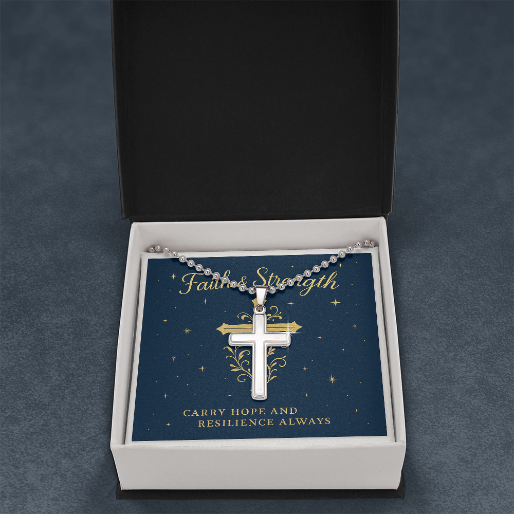 Faith & Strength Artisan Cross Necklace