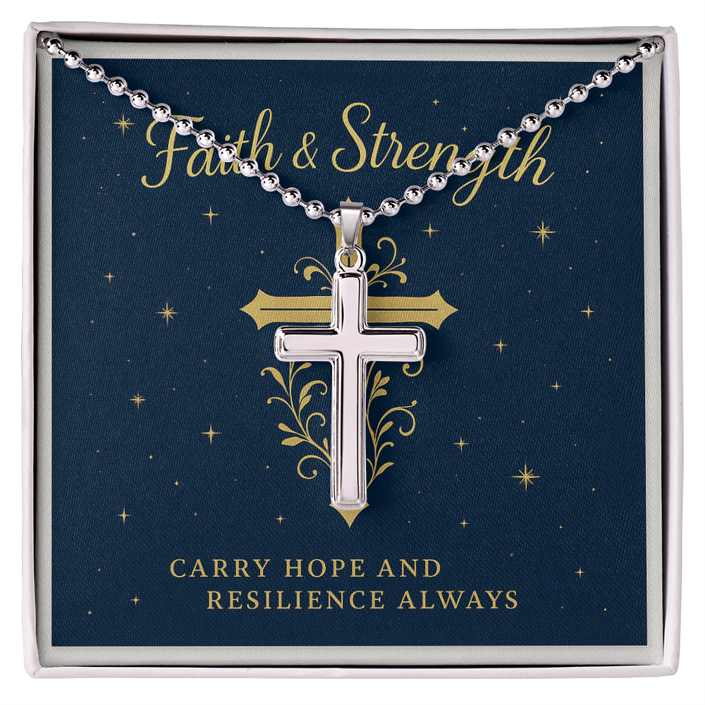 Faith & Strength Artisan Cross Necklace